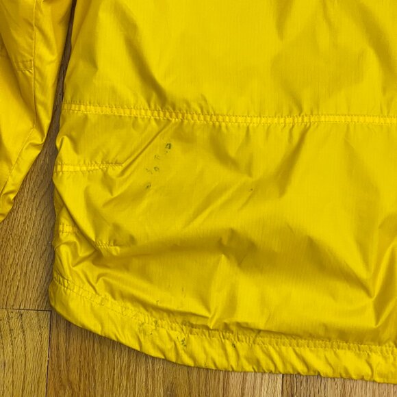Vintage Men's GAP Yellow Rain Jacket Size Large L Hooded Full Zip August 2000 - Picture 5 of 10